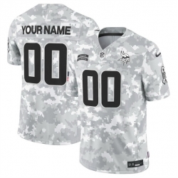 Men Minnesota Vikings Active Player Custom 2024 F U S E Arctic Camo Salute To Service Limited Stitched Football Jersey