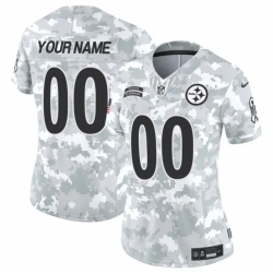 Women Pittsburgh Steelers Active Player Custom 2024 F U S E Arctic Camo Salute To Service Limited Stitched Football Jersey