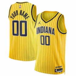 Men Indiana Pacers Active Player Custom Yellow 2026 27 Statement Edition Stitched Basketball Jersey