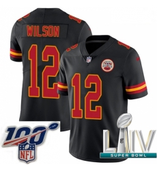 2020 Super Bowl LIV Youth Nike Kansas City Chiefs #12 Albert Wilson Limited Black Rush Vapor Untouchable NFL Jersey