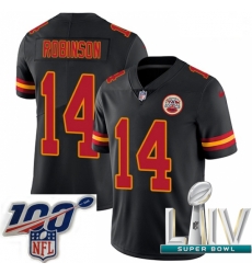 2020 Super Bowl LIV Youth Nike Kansas City Chiefs #14 Demarcus Robinson Limited Black Rush Vapor Untouchable NFL Jersey