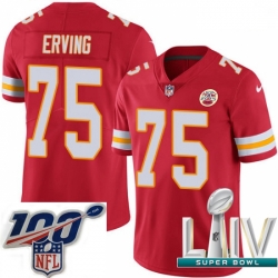 2020 Super Bowl LIV Youth Nike Kansas City Chiefs #75 Cameron Erving Red Team Color Vapor Untouchable Limited Player NFL Jersey