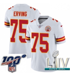 2020 Super Bowl LIV Youth Nike Kansas City Chiefs #75 Cameron Erving White Vapor Untouchable Limited Player NFL Jersey