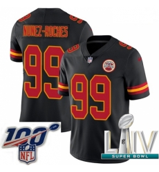 2020 Super Bowl LIV Youth Nike Kansas City Chiefs #99 Rakeem Nunez-Roches Limited Black Rush Vapor Untouchable NFL Jersey