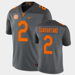 Men Tennessee Volunteers Jarrett Guarantano Limited Gray Football Jersey