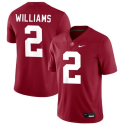 Men Alabama #2 Williams Red Stitched NCAA Jersey