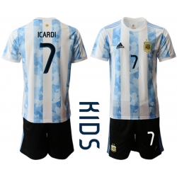 Kids Argentina Short Soccer Jerseys 025