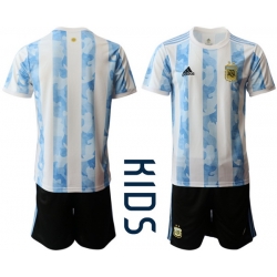 Kids Argentina Short Soccer Jerseys 037