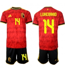 Belgium 2026 FIFA World Cup Soccer Jersey Red #14 LUKEBAKIO