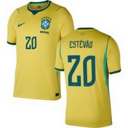 Men 20 Brazil National Team Estevao Willian 2026 Home Jersey 1