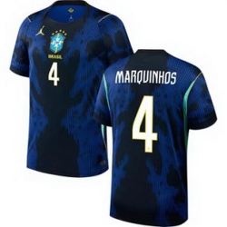 Men 4 Brazil National Team Marquinhos 2026 Home Jersey 2
