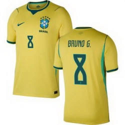 Men 8 Brazil National Team Bruno Guimaraes 2026 Home Jersey 2