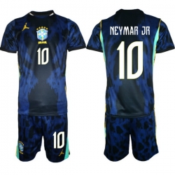 Men Brazil 2026 FIFA World Cup Blue Away Soccer Jersey NEYMAR JR #10
