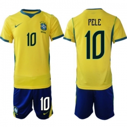 Men Brazil 2026 FIFA World Cup Yellow Home Soccer Jersey PELE #10