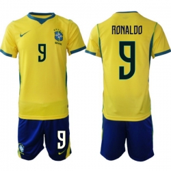 Men Brazil 2026 FIFA World Cup Yellow Home Soccer Jersey RONALDO #9