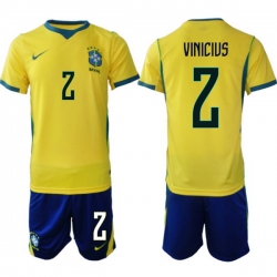 Men Brazil 2026 FIFA World Cup Yellow Home Soccer Jersey VINICIUS #2