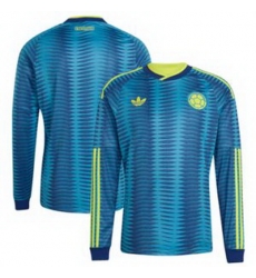 Men Colombia Blank 2026 Away Replica Turquoise Jersey 2