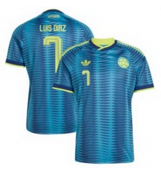 Men Colombia Luis Diaz 2026 Away Replica Turquoise Jersey 1