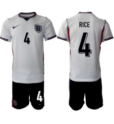 England FIFA World Cup 2026 White Soccer Jersey Declan Rice #4 England FIFA World Cup 2026 White Soccer Jersey Declan Rice #4
