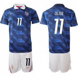 Men France 2026 FIFA World Cup Blue Soccer Jersey #11 Michael Olise