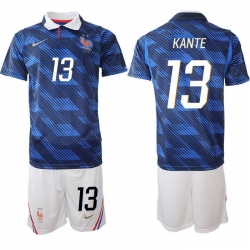 Men France 2026 FIFA World Cup Blue Soccer Jersey #13 N’Golo Kante