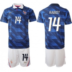 Men France 2026 FIFA World Cup Blue Soccer Jersey #14 Adrien Rabiot