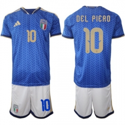 Italy Home Blue Soccer Jersey 0008