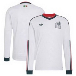 Men 0 Mexico Blank 2026 Replica White Jersey 2