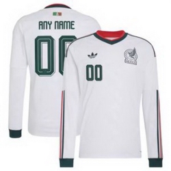 Men 00 Mexico Custom 2026 Replica White Jersey 2