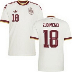 Men 18 Spain Martin Zubimendi World Cup 2026 Away Replica Jersey   2