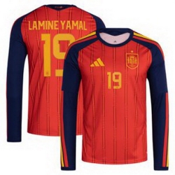 Men 19 Spain Lamine Yamal World Cup 2026 Away Replica Jersey   4