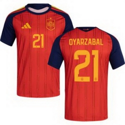 Men 21 Spain Mikel Oyarzabal World Cup 2026 Away Replica Jersey   1