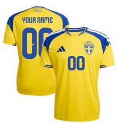 Men 00 Sweden Custom World Cup Replica Jersey  1