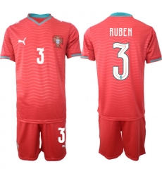 Portugal 2026 FIFA World Cup Soccer Jersey Red #3 RUBEN Portugal 2026 FIFA World Cup Soccer Jersey Red #3 RUBEN