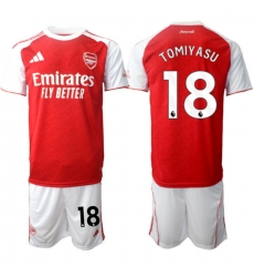 Men Arsenal 2026 Soccer Jerseys Red White #18 TOMIYASU Men Arsenal 2026 Soccer Jerseys Red White #18 TOMIYASU