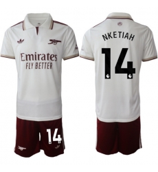 Men Arsenal 2026 Soccer Jerseys White #14 NKETIAH Men Arsenal 2026 Soccer Jerseys White #14 NKETIAH