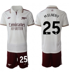 Men Arsenal 2026 Soccer Jerseys White #25 MELENEY Men Arsenal 2026 Soccer Jerseys White #25 MELENEY