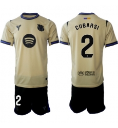 Men FC Barcelona 2026 Soccer Jerseys Beige #2 CUBARSI