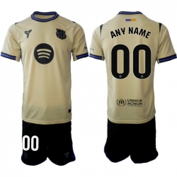 Men FC Barcelona 2026 Soccer Jerseys Beige CUSTOM