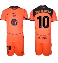 Men FC Barcelona 2026 Soccer Jerseys Orange #10 RONALDINHO (2) Men FC Barcelona 2026 Soccer Jerseys Orange #10 RONALDINHO (2)