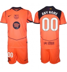 Men FC Barcelona 2026 Soccer Jerseys Orange CUSTOM Men FC Barcelona 2026 Soccer Jerseys Orange CUSTOM