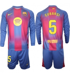 Men FC Barcelona 2026 Soccer Jerseys Red Long #5 CUBARSI Men FC Barcelona 2026 Soccer Jerseys Red Long #5 CUBARSI