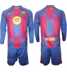 Men FC Barcelona 2026 Soccer Jerseys Red Long BLANK Men FC Barcelona 2026 Soccer Jerseys Red Long BLANK