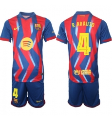 Men FC Barcelona 2026 Soccer Jerseys RedBlue #4 R.ARAUJO (2)