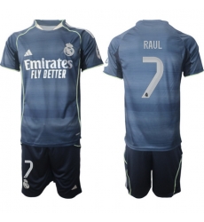 Men Real Madrid 2026 Soccer Jerseys DarkBlue #7 RAUL Men Real Madrid 2026 Soccer Jerseys DarkBlue #7 RAUL