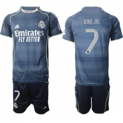 Men Real Madrid 2026 Soccer Jerseys DarkBlue #7 VINI JR.