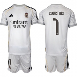 Men Real Madrid 2026 Soccer Jerseys White #1 COURTOIS