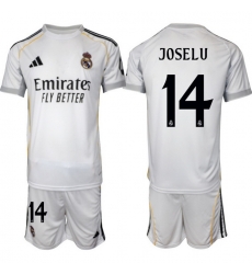 Men Real Madrid 2026 Soccer Jerseys White #14 JOSELU Men Real Madrid 2026 Soccer Jerseys White #14 JOSELU