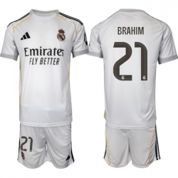 Men Real Madrid 2026 Soccer Jerseys White #21 BRAHIM