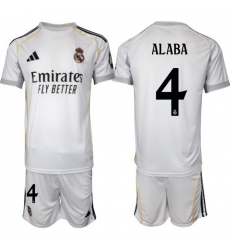 Men Real Madrid 2026 Soccer Jerseys White #4 ALABA (2) Men Real Madrid 2026 Soccer Jerseys White #4 ALABA (2)